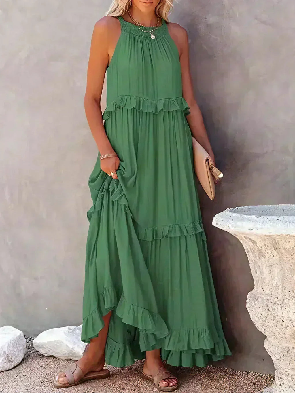 Courtney™ | Elegant Sleeveless Dress with Ruffles