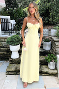 Valentina | Women's Wedding Guest Spaghetti Strap Wrap Maxi Dress Evening