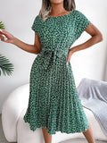 Jennifer™ | Flower Pleated Elegance Dress